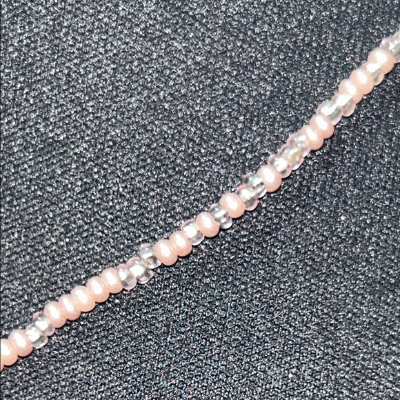 Purple Mother of Pearl Pendant and Seed Beads Necklace - Picture 5 of 5